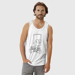 Майка мужская хлопок Simpson, Bart, Springfield, 159736, цвет: белый — фото 2