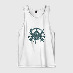 Майка мужская хлопок Радиация, цвет: белый