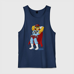 Майка мужская хлопок Duffman - Simpsons, цвет: тёмно-синий