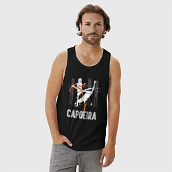 Майка мужская хлопок Capoeira - contactless combat, цвет: черный — фото 2
