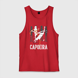 Майка мужская хлопок Capoeira - contactless combat, цвет: красный