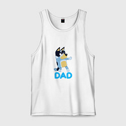 Майка мужская хлопок Doggy Dad, цвет: белый