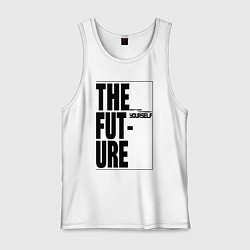 Майка мужская хлопок Future - The best way to predict yourself, цвет: белый