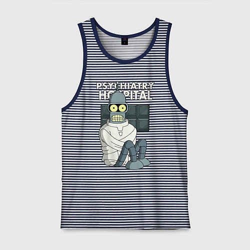 Мужская майка Bender - hospital / Синяя тельняшка – фото 1