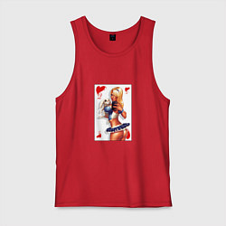 Мужская майка Дама с кроликом на игральной карте