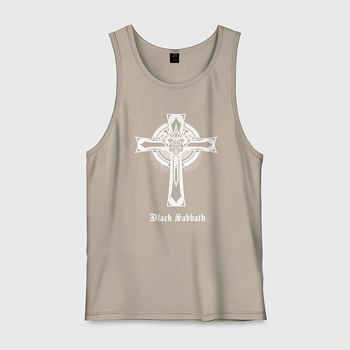 Мужская майка Black sabbath крест / Миндальный – фото 1