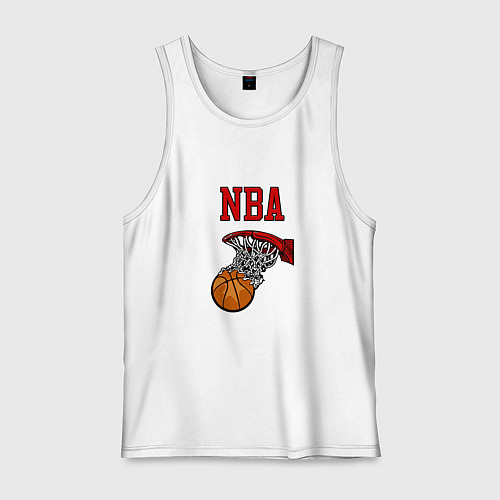 Мужская майка Basketball - NBA logo / Белый – фото 1