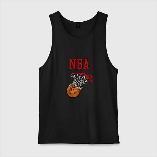 Мужская майка Basketball - NBA logo / Черный – фото 1