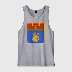 Майка мужская хлопок Герб Волгограда, цвет: меланж