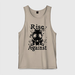 Майка мужская хлопок Rise Against rock, цвет: миндальный
