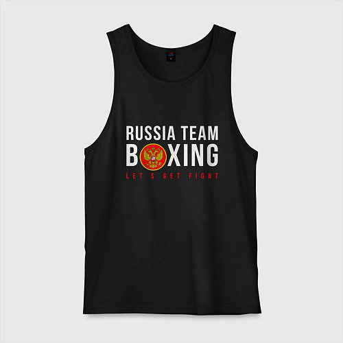 Мужская майка Boxing national team of russia / Черный – фото 1