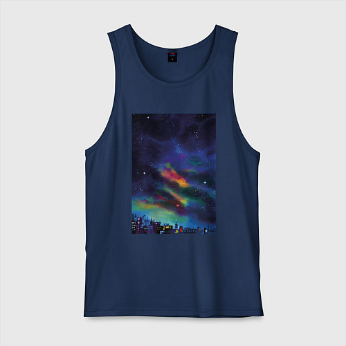 Мужская майка Звездная рапсодия / Тёмно-синий – фото 1