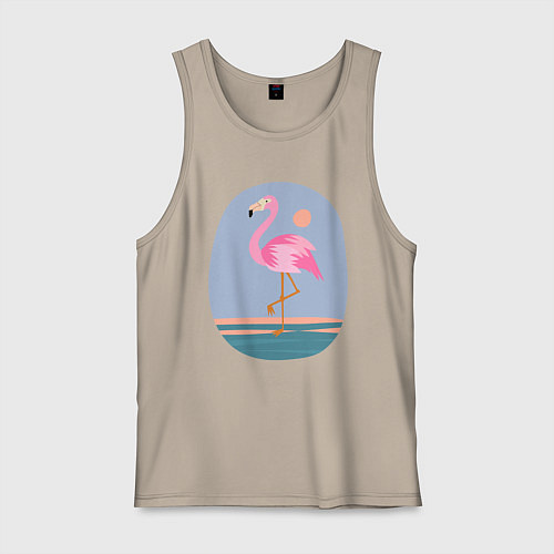 Мужская майка Фламинго / Миндальный – фото 1