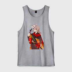 Майка мужская хлопок Каэдэхара Кадзуха с мечом, цвет: меланж