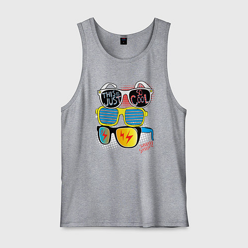 Мужская майка Поп арт очки / Меланж – фото 1