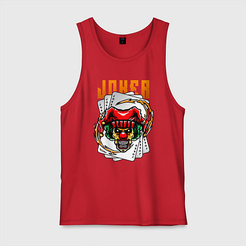 Мужская майка Злой джокер / Красный – фото 1