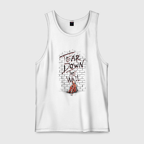 Мужская майка Снеси стену / Белый – фото 1