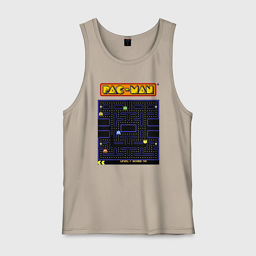 Мужская майка Pac-Man на ZX-Spectrum / Миндальный – фото 1