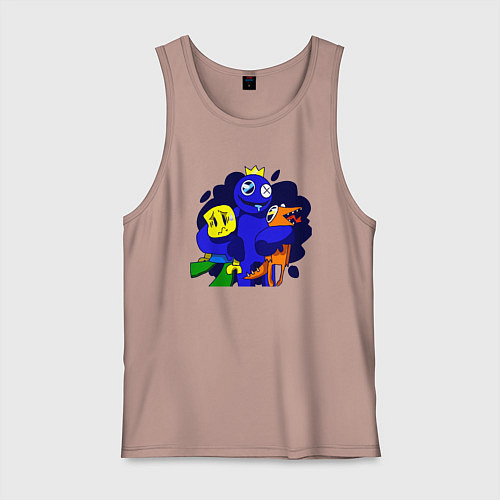 Мужская майка Радужные друзья: все персонажи / Пыльно-розовый – фото 1