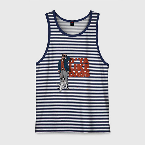 Мужская майка Snatch: D'ya Like Dags / Синяя тельняшка – фото 1