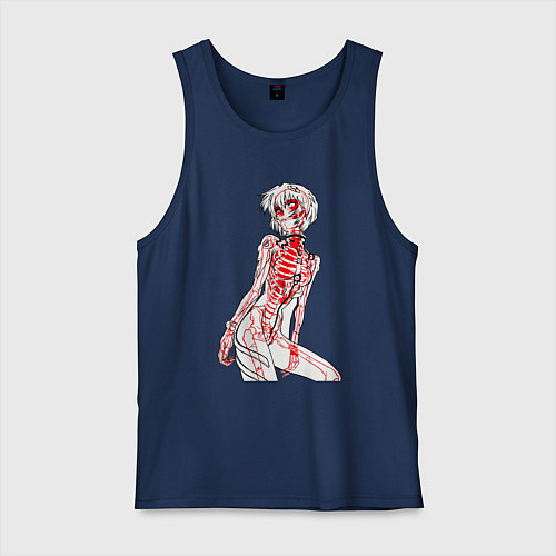 Мужская майка Просто Рей Аянами - Ева / Тёмно-синий – фото 1