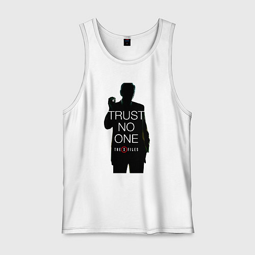 Мужская майка X files - курильщик / Белый – фото 1