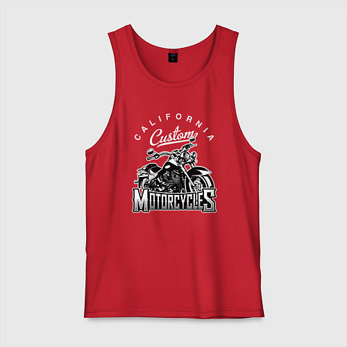 Мужская майка Мотоцикл монохром / Красный – фото 1