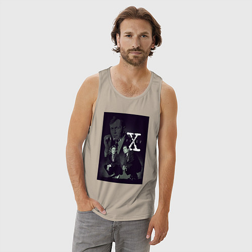 Мужская майка X poster / Миндальный – фото 3