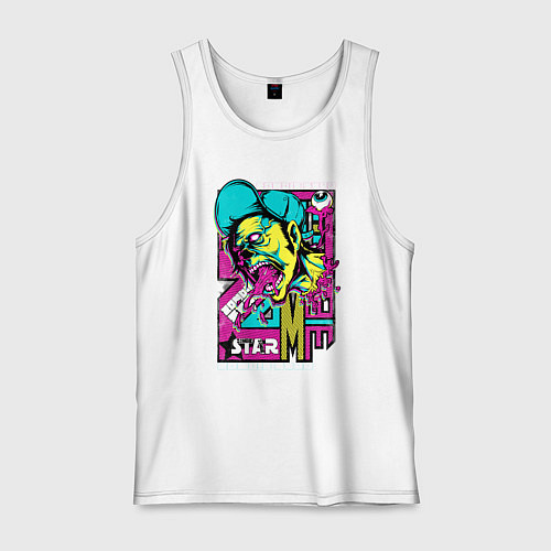 Мужская майка Зомби звезда / Белый – фото 1