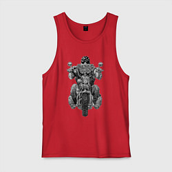 Майка мужская хлопок Ride biker, цвет: красный