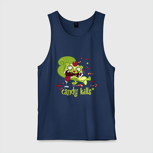 Мужская майка Nutty - candy kills / Тёмно-синий – фото 1