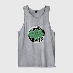 Майка мужская хлопок Мультяшный Ктулху, цвет: меланж