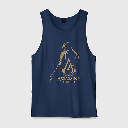 Мужская майка Assassins creed 15 лет / Тёмно-синий – фото 1