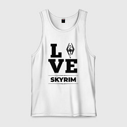 Майка мужская хлопок Skyrim love classic, цвет: белый