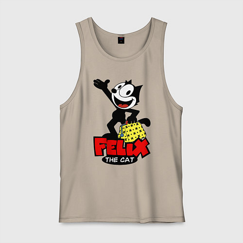 Мужская майка Cat Felix magic bag / Миндальный – фото 1