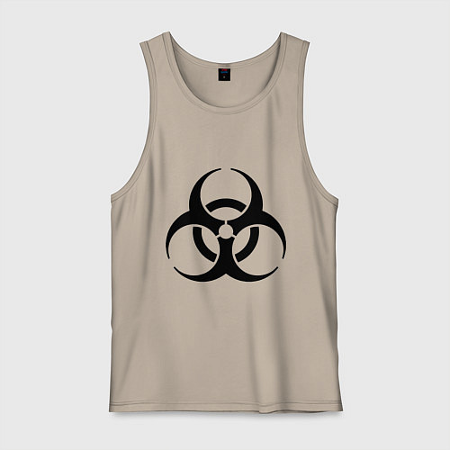 Мужская майка Biological hazard / Миндальный – фото 1