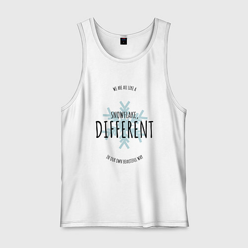 Мужская майка Мы все снежинки / Белый – фото 1