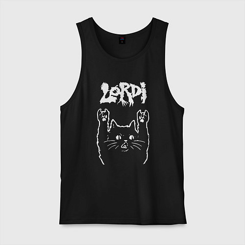 Мужская майка Lordi рок кот / Черный – фото 1