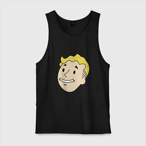 Мужская майка Vault boy head / Черный – фото 1