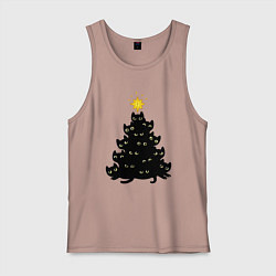 Майка мужская хлопок Котоёлка, цвет: пыльно-розовый