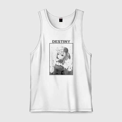 Мужская майка Destiny BW Art - Takt Op Destiny / Белый – фото 1
