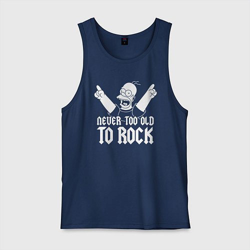 Мужская майка Рок не стареет / Тёмно-синий – фото 1