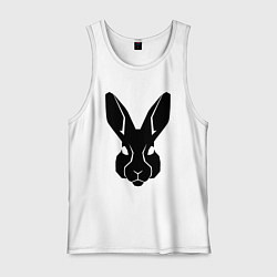 Майка мужская хлопок Rabbit head, цвет: белый