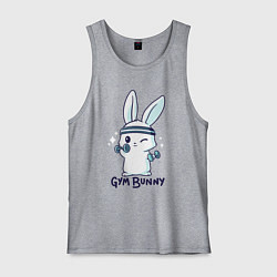 Майка мужская хлопок Gym bunny, цвет: меланж