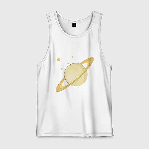 Мужская майка Сатурн / Белый – фото 1