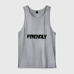 Майка мужская хлопок DayZ: Im friendly, цвет: меланж