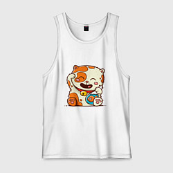 Мужская майка Kitten and fish