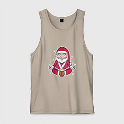 Майка мужская хлопок Санта релакс, цвет: миндальный