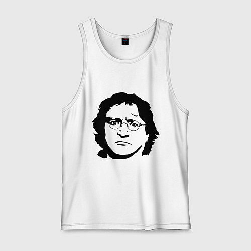 Мужская майка Гейб Ньюэлл ЧБ / Белый – фото 1