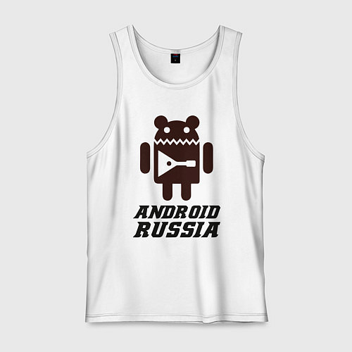 Мужская майка Андроид россия / Белый – фото 1